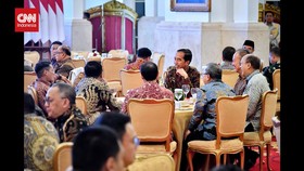 VIDEO: Makan Siang Terakhir Jokowi Bareng Wapres dan Para Pembantunya