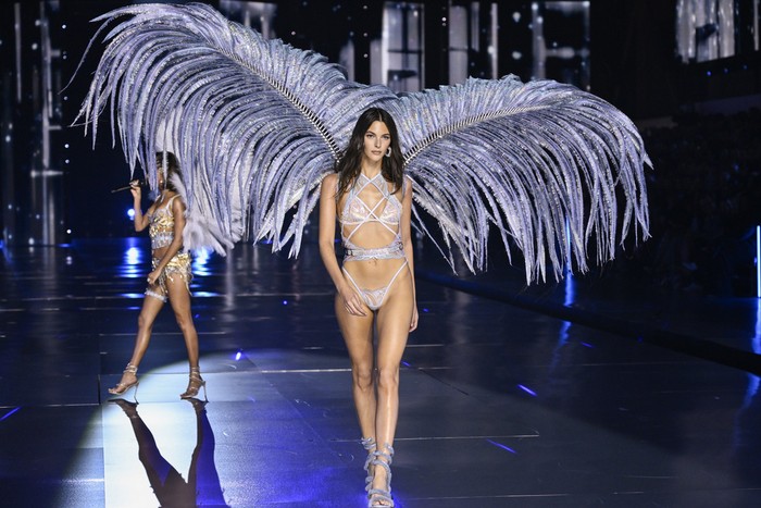 Vittoria Ceretti walks the runway during Victoria's Secret Fashion Show on Tuesday, Oct. 15, 2024, in the Brooklyn borough of New York. (Photo by Evan Agostini/Invision/AP)