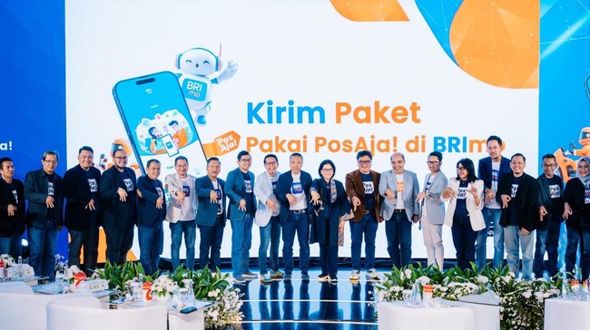 BRI bersinergi dengan Pos Indonesia meluncurkan fitur Kirim Barang menggunakan jasa layanan PosAja! pada aplikasi BRImo, Jumat (18/10).