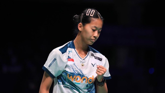 Putri Kusuma Wardani melangkah ke final Korea Masters 2024 usai mengalahkan Chiu Pin Chian di Gimnasium Iksan, Sabtu (9/11).