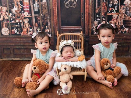 5 Potret Putri Kembar Anisa Rahma dan Adik Bayi Perempuan, Menggemaskan Semuanya Bun!