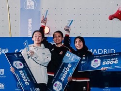 Desak Made Rebut Medali Emas dari Kejuaraan Panjat Tebing di Madrid