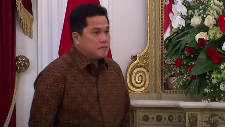 Erick Thohir. (YouTube/Sekretariat Presiden)