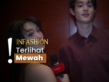 Gaya Kompak Livy Renata & Gabriel Prince dengan Outfit Merah Merona