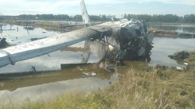 Penampakan Pesawat Sam Air Jatuh di Gorontalo, 4 Tewas