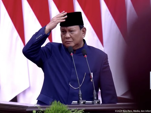 Link Streaming Nonton Pidato Kenegaraan Pertama Prabowo