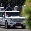 Presiden Prabowo Subianto mengungkap Maung yang dia gunakan sempat bocor dan bunyi 'geredak' saat di tanjakan.
