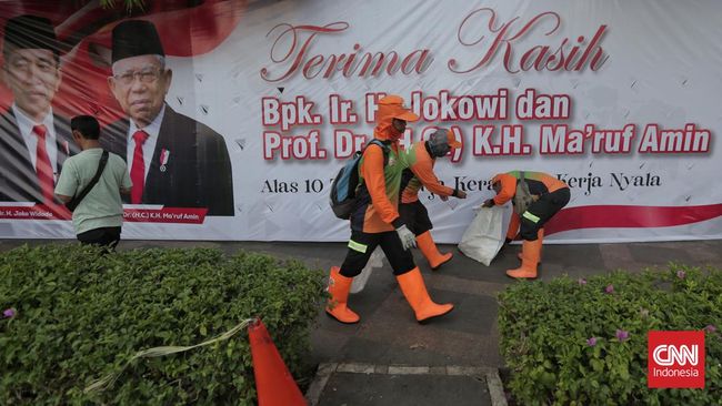 FOTO: Operasi Semut Usai Pesta Rakyat Pelantikan Prabowo-Gibran