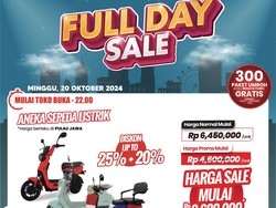 Sepeda Listrik di Transmart Full Day Sale Diskon Gede, Bisa Hemat Rp 2,7 Jutaan