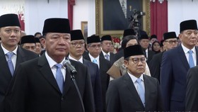 Prabowo Resmi Lantik Jajaran Menteri Kabinet Merah Putih di Istana