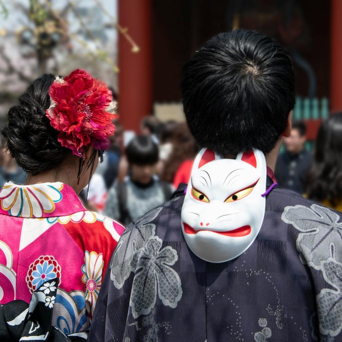 Ilustrasi festival Bakeneko di Jepang