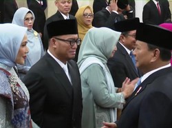 Momen Dahnil Tahan Tangis Saat Dilantik Prabowo, Kenang Perjuangan Bersama
