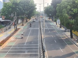 Penampakan Terkini Wajah Baru Trotoar di Pancoran yang Hampir Rampung