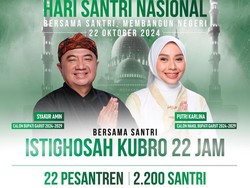 Cara Unik Syakur-Putri Peringati Hari Santri Nasional di Garut