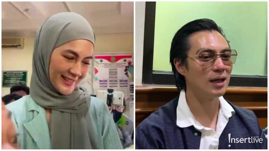 Interaksi Baim Wong dan Paula Verhoeven di Sidang Perdana Cerai