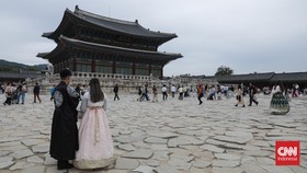 FOTO: Memeluk Angin Dingin di Istana Gyeongbokgung Korea Selatan