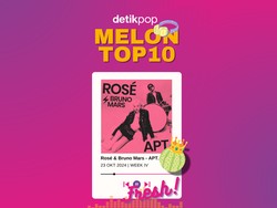 APT Rose-Bruno Mars Ngegas ke Puncak Melon Top 100