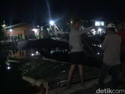 Jembatan Pampang Ambruk, Dinas PU Makassar Ancam Putus Kontrak Kontraktor