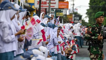 Sleman prepares 1,000 students to welcome Prabowo and Modi during school holiday