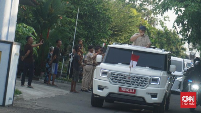 Presiden Prabowo Subianto tiba di Yogyakarta, Kamis (24/10) sore.