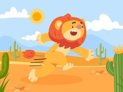 Dongeng Anak: Si Singa Kecil yang Tak Pernah Menyerah