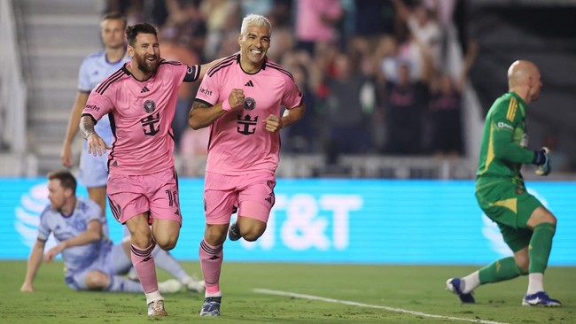 Inter Miami menang 2-1 atas Atlanta United pada game pertama babak pertama playoffs MLS 2024 wilayah timur di Stadion Chase, Florida, Sabtu (26/10) pagi WIB.