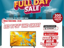 Beli TV 50 Inch Bisa Lebih Murah hingga Rp 2 Jutaan di Transmart Full Day Sale
