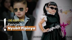Gemasnya Rayyanza & Ameena Pakai Outfit Senada saat Catwalk di JFW