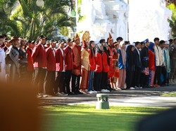Upacara Sumpah Pemuda di Banyuwangi Diikuti Pelajar-Mahasiswa Berbusana Adat