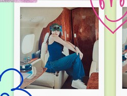 Gaya Ayu Ting Ting Naik Private Jet, Tampil Santai Bak Idol K-Pop