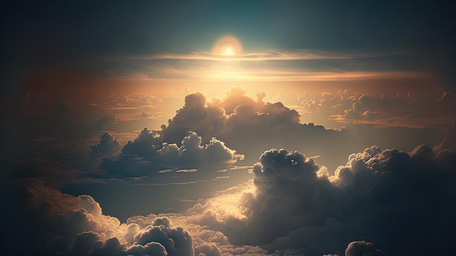Ilustrasi surga Sky Over the Clouds Cinematic Clouds Wallpaper (1)