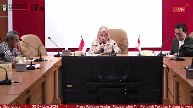 Pakar di Fakultas Hukum Undip menyampaikan anotasi dan turut mendesak agar Bupati Tanah Bumbu Mardani H Maming dibebaskan.