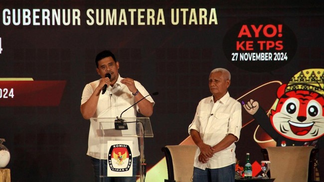 Cagub Sumut Nomor urut 1 Bobby Nasution sindir proyek pembangunan laman instansi gubernur Sumatera Utara nan habiskan anggara hingga Rp2 miliar.