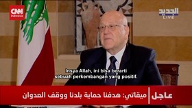VIDEO: PM Lebanon Sebut Gencatan Senjata dengan Israel Bisa Terjadi