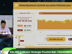 Nilai Ekspor Bali Tembus US$ 482,49 Juta, Terbanyak ke AS