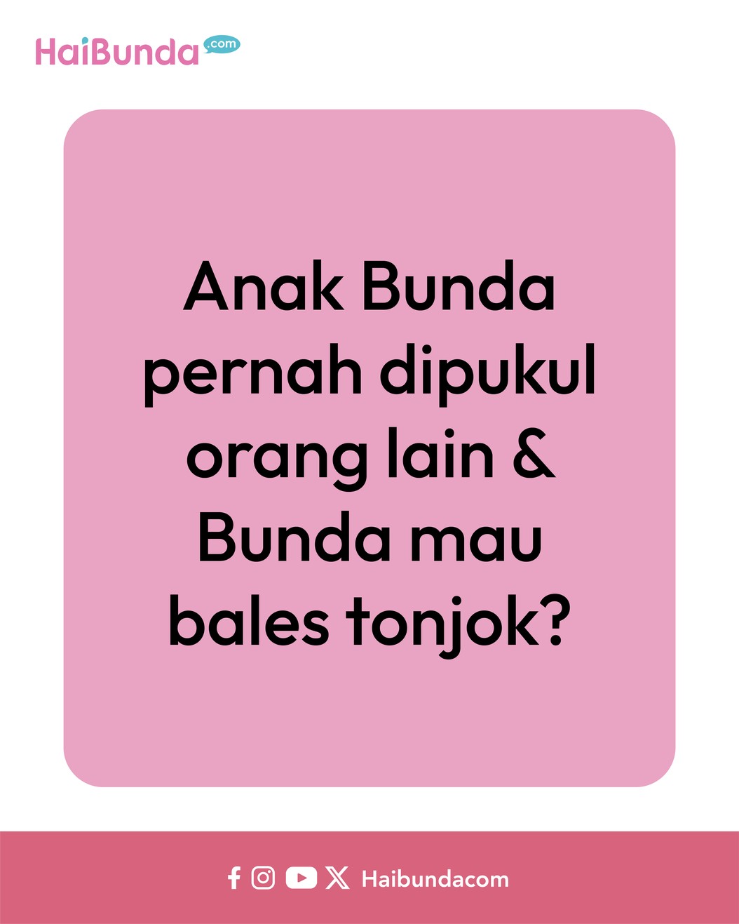 Emang Tonjok Harus Dibalas Tonjok?