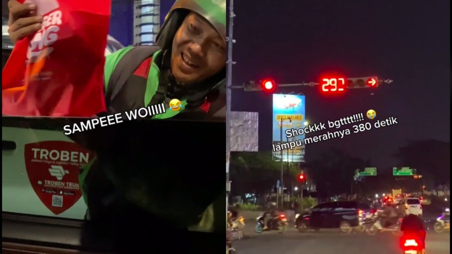 Kelamaan Nunggu Lampu Merah, Pengendara Bisa Pesan Makanan via Ojol Kelamaan Nunggu Lampu Merah, Pengendara Bisa Pesan Makanan via Ojol