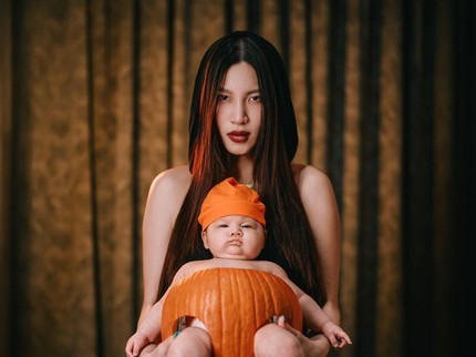 5 Potret Patricia Gouw Ajak Sang Putri Rayakan Halloween Pertama Kali, Gemas Jadi Labu