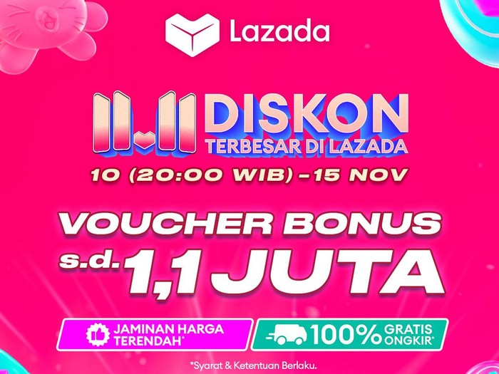 Promo 11.11 Diskon Terbesar Lazada