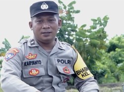 Bantu Ekonomi Warga, Aiptu Karyanto Sulap Lahan Kosong Jadi Tambak Ikan