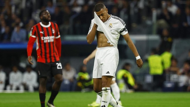 Masa depan Kylian Mbappe di Real Madrid makin suram usai raksasa Spanyol itu dipecundangi AC Milan dalam lanjutan Liga Champions di Stadion Santiago Bernabeu.