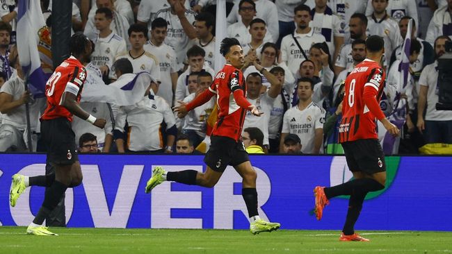 FOTO: AC Milan Menawan, Kelabu Real Madrid di Santiago Bernabeu