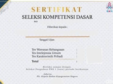 Link dan Cara Download Sertifikat SKD CPNS 2024