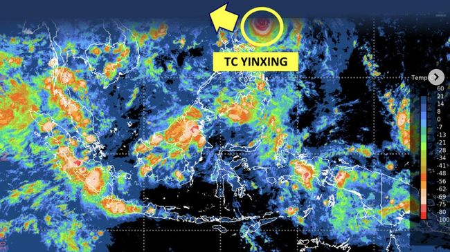 Siklon Tropis Yinxing 'Mampir' di Utara RI, Apa Dampaknya?