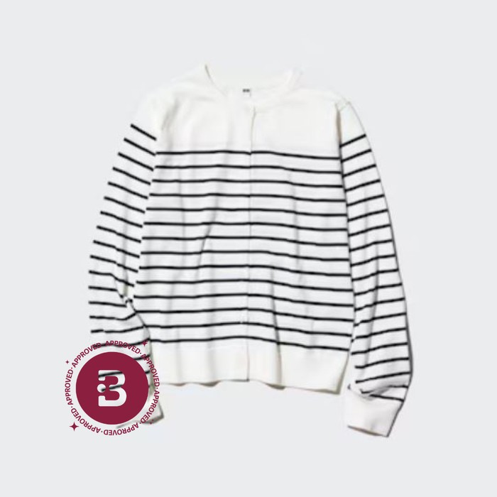 UNIQLO Kardigan Proteksi Sinar UV Kerah Bulat Lengan Panjang