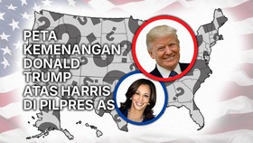 INFOGRAFIS: Peta Kemenangan Donald Trump atas Harris di Pilpres AS