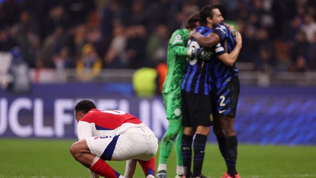 FOTO: Inter Tatap Papan Atas Liga Champions, Arsenal Gigit Jari