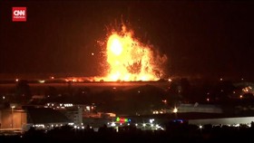 VIDEO: Penampakan Ledakan Besar di Beirut Akibat Rudal Israel