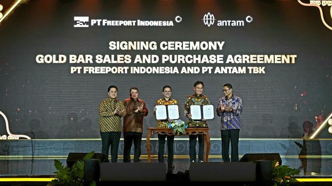 Freeport Indonesia dan Antam Sepakati Perjanjian Jual Beli Emas