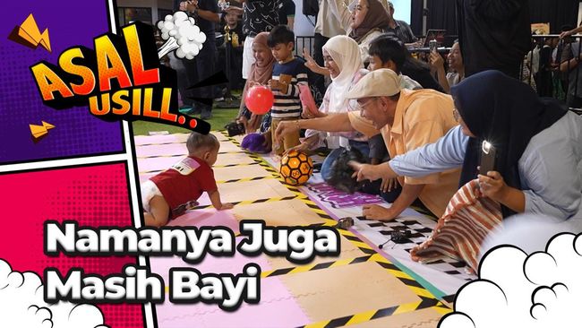 Keseruan Olimpiade Balita, Anak Lomba Orang Tuanya yang Heboh